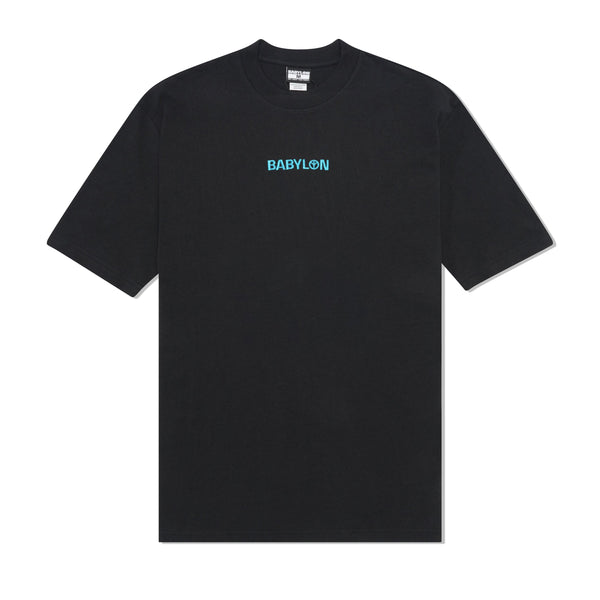 Babylon Shop Blue Logo Tee, Black