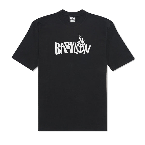 Babylon Burning Palm Tee, Black