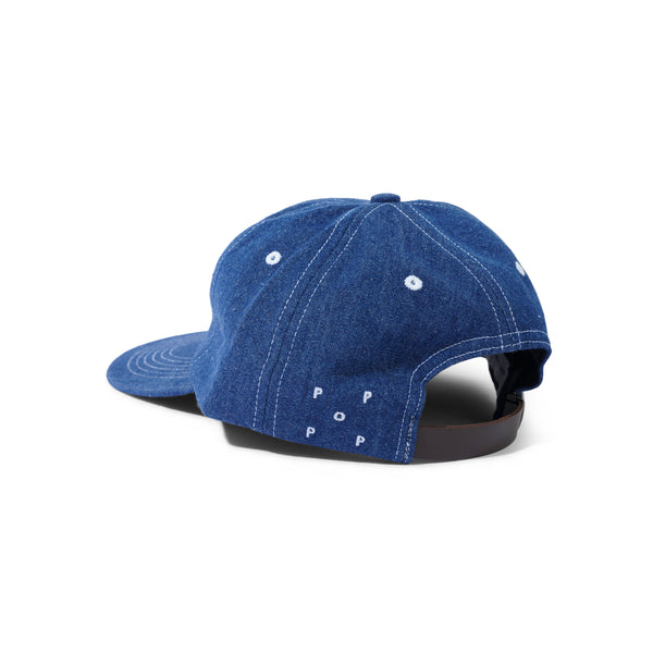 POP Trading Company Crest Sixpanel Hat, Rinsed Denim