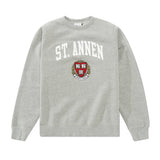 St Annen Crest Crewneck, Grey Heather
