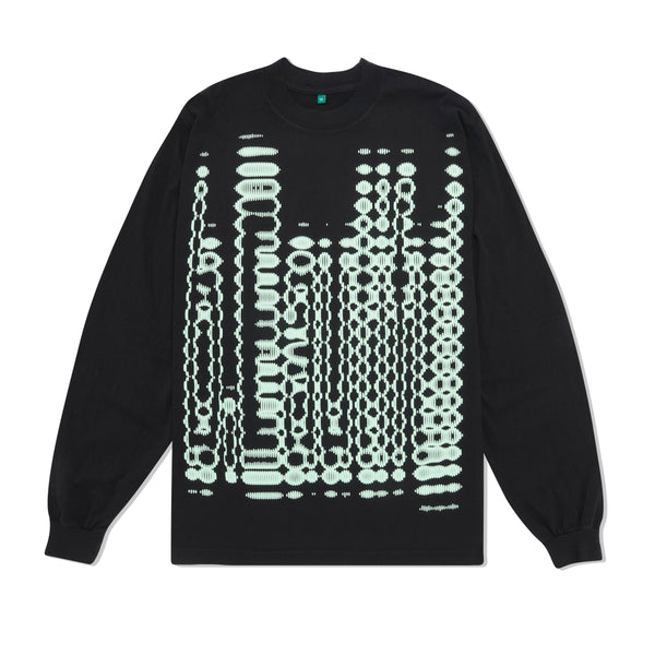 b.Eautiful Vapor Logo L/S Tee, Black / Mint
