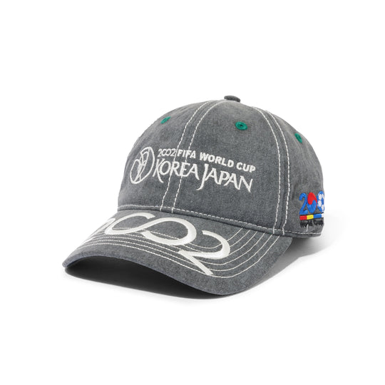 2002 6 Panel Hat, Washed Black