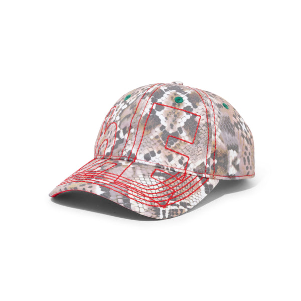 b.Eautiful Vapor 6 Panel Hat, Snake / Red