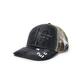 Biyu Trucker Hat, Satin Black Camo