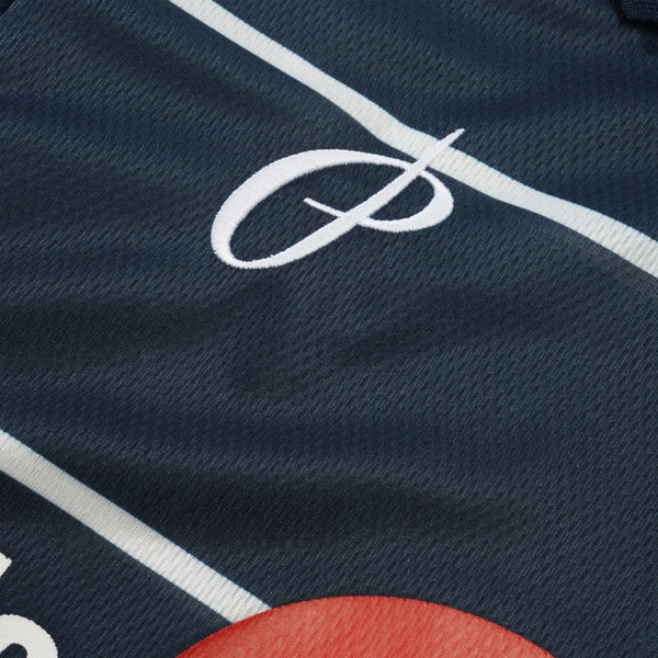 POP Trading Company Striped Sportif S/S Jersey, Navy