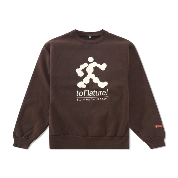 b.Eautiful to Nature! Crewneck, Chocolate