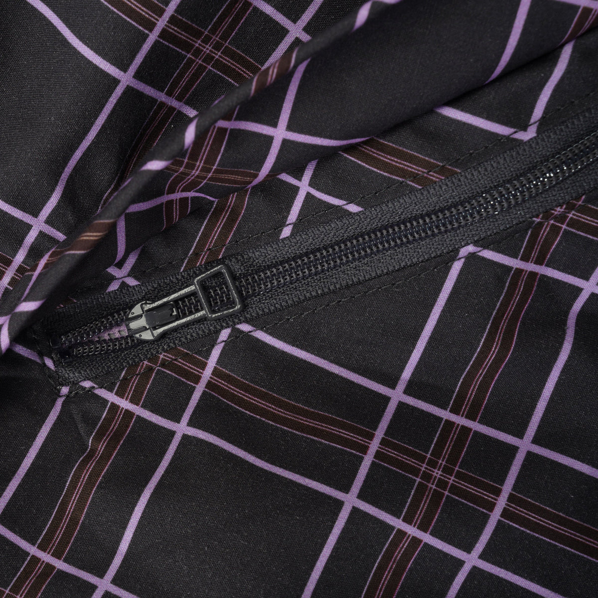 Checked Vondel Jacket, Charcoal / Viola