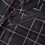 Checked Vondel Jacket, Charcoal / Viola