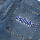 Warped Denim Shorts, Acid Wash