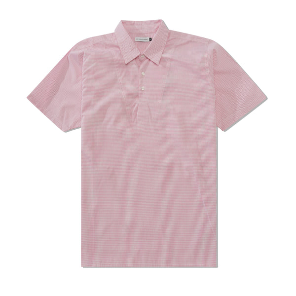 POP Trading Company Italo Gingham S/S Shirt, Rio Red