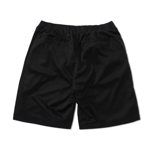Death Rites Script Mesh Shorts, Black
