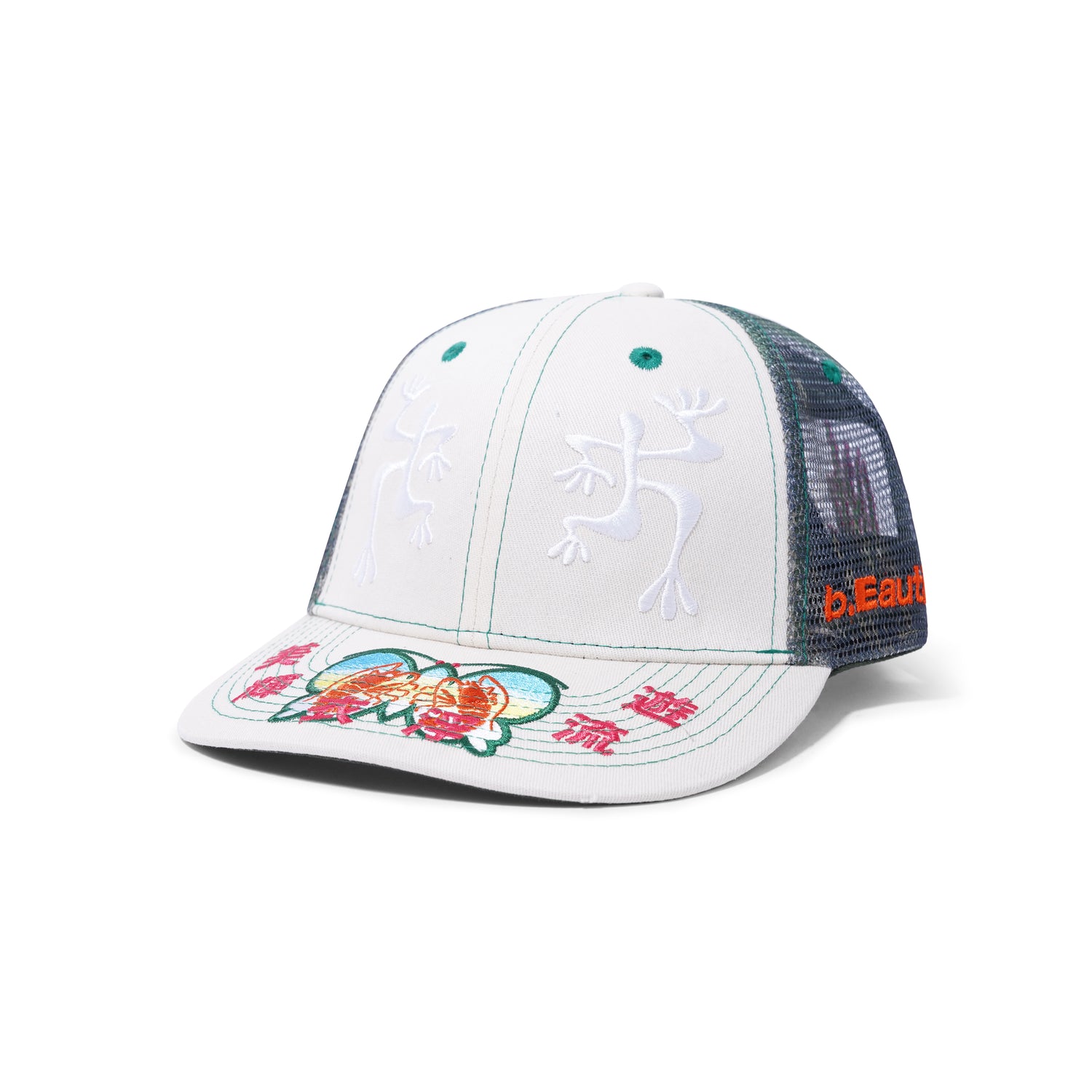 Biyu Trucker Hat, Off-White / Camo