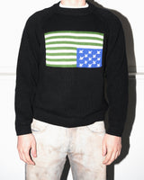 C-Star Flag Woven Sweater, Black