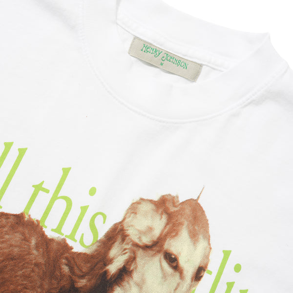 Henry Johnson Poem Dog Tee, White