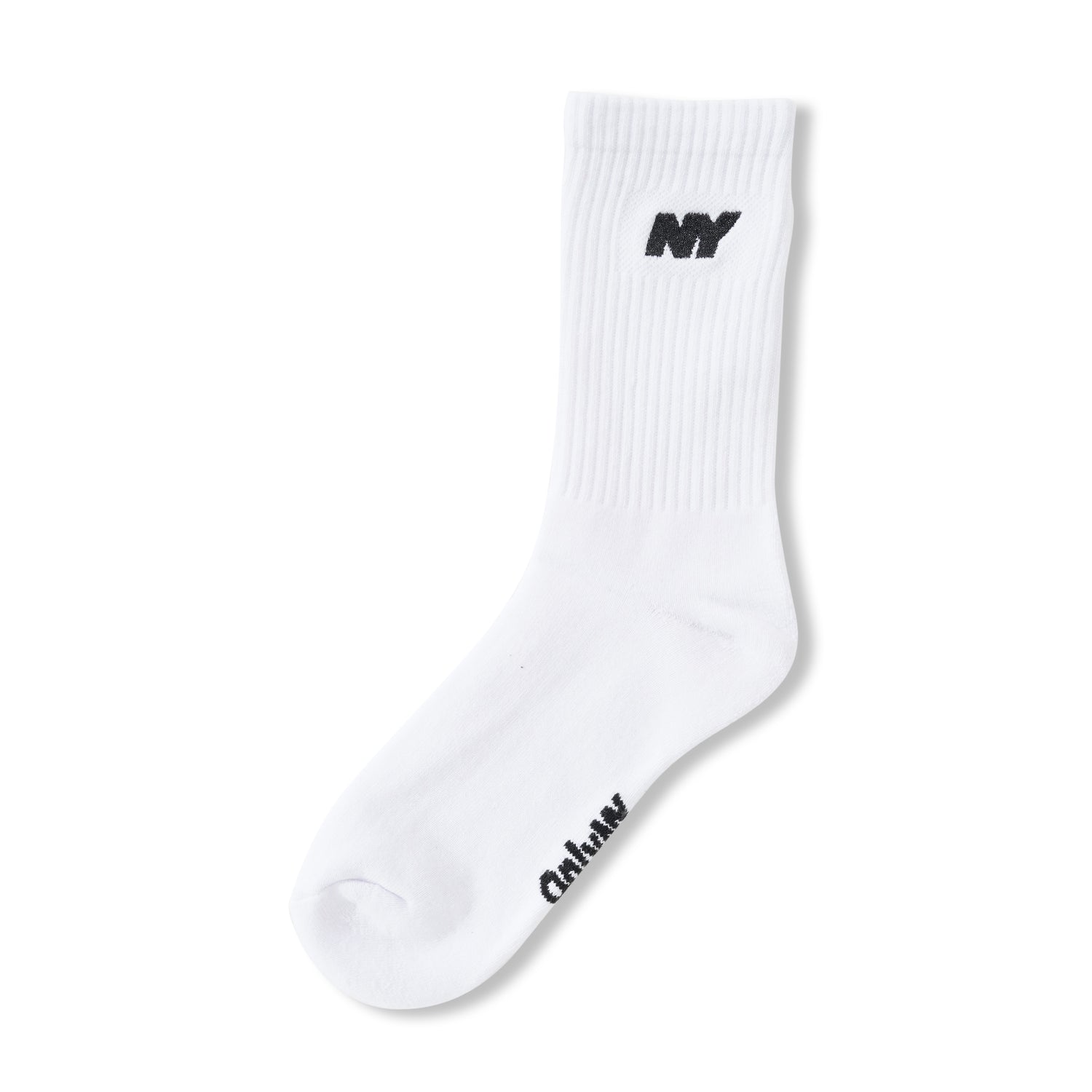 NY Speed Logo Socks, White / Black