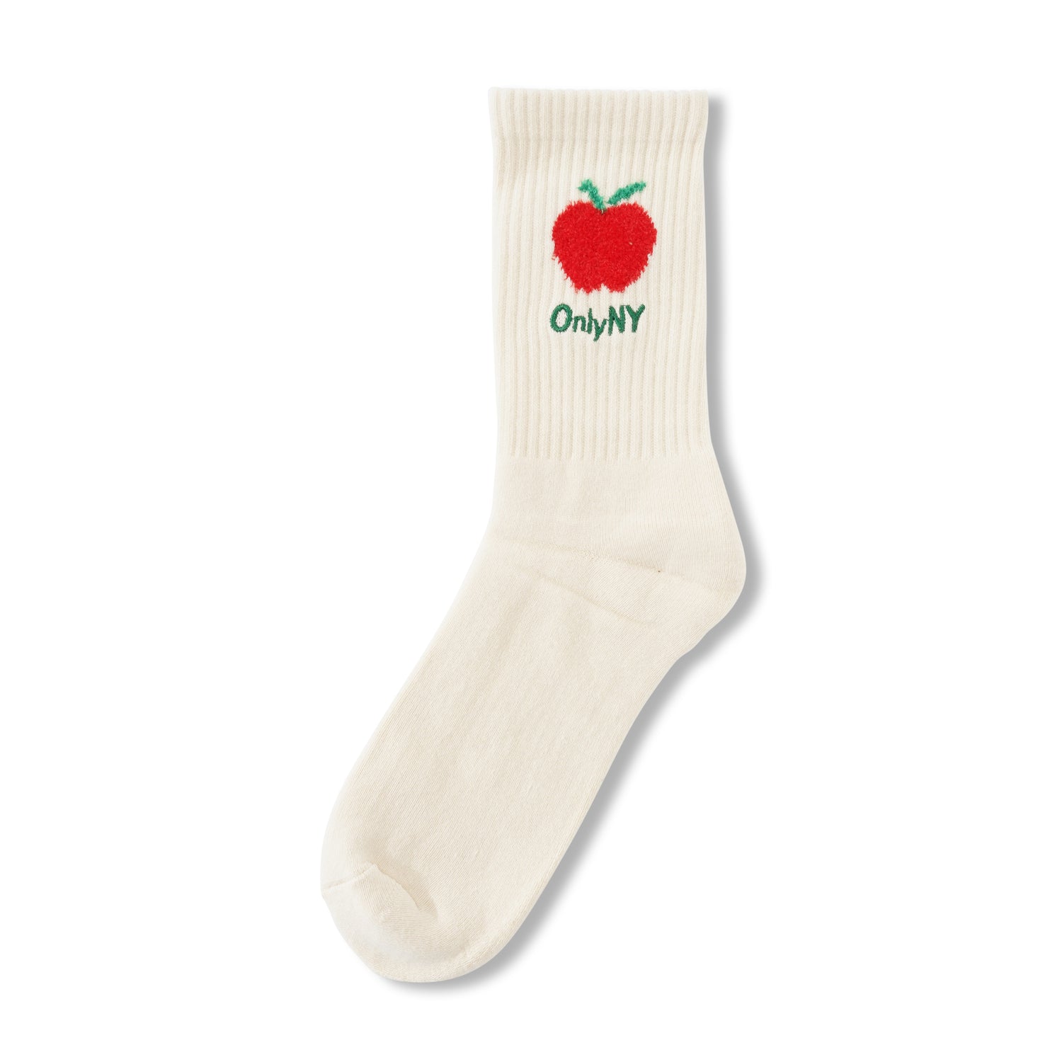 Apple Intarsia Socks, Natural