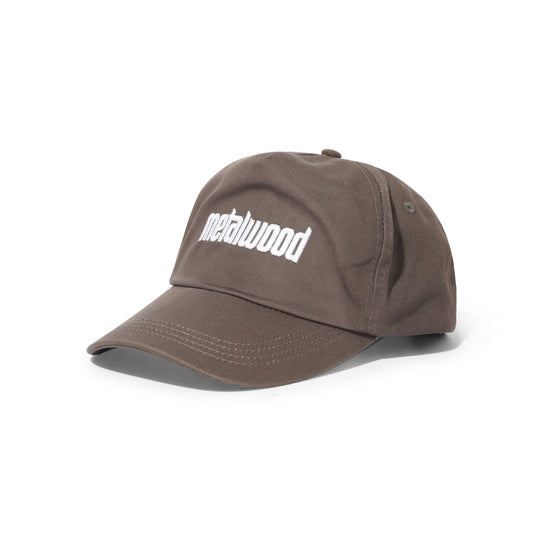Metal Logo 5-Panel Hat, Brown