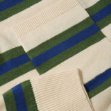 Border Polo Knit, White