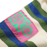 Border Polo Knit, White