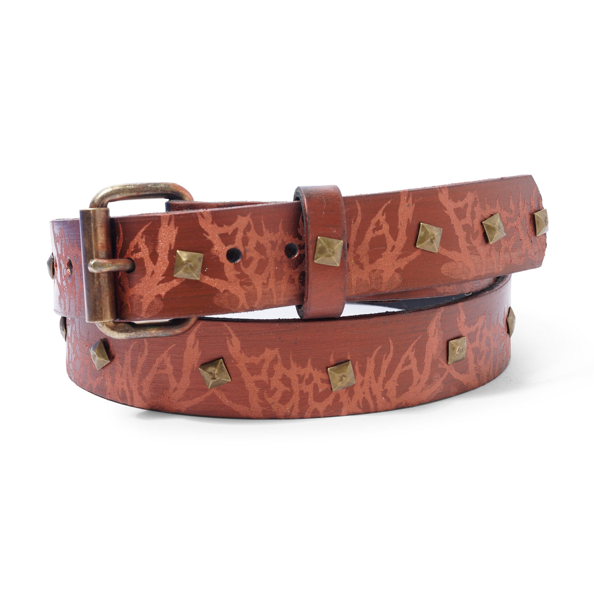 Handmade Leather Belt, Bronze