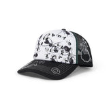 b.i Foam Trucker Hat, Black Satin / Ants