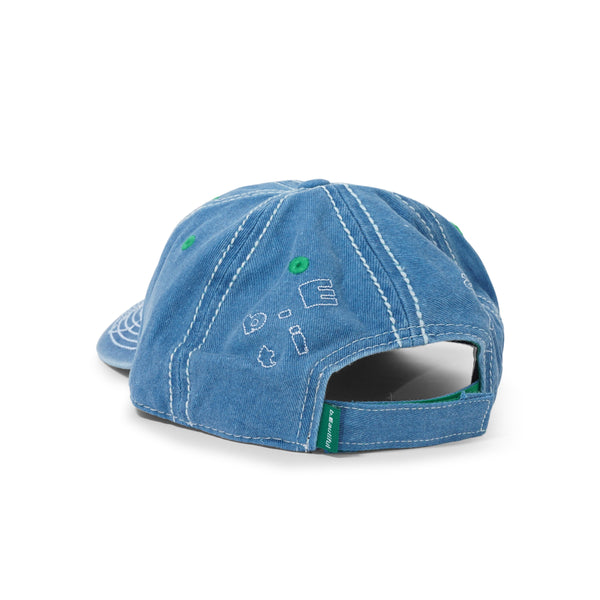 b.Eautiful Vapor 6 Panel Hat, Washed Blue