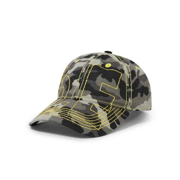 b.Eautiful Vapor 6 Panel, Dark Grey Camo / Yellow