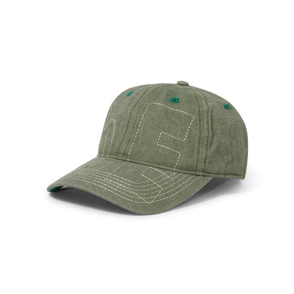 b.Eautiful Vapor 6 Panel Hat, Moss
