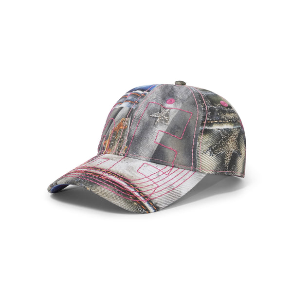 b.Eautiful Vapor 6 Panel Hat, Star Denim / Pink