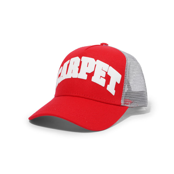 Carpet Company Varsity Trucker Hat, Red