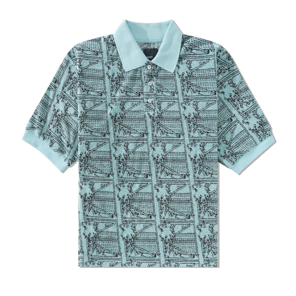 Rassvet Miami Terry Polo Knit, Light Blue