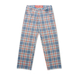 C-Star Plaid Denim Pants, Baby Blue