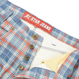 C-Star Plaid Denim Pants, Baby Blue