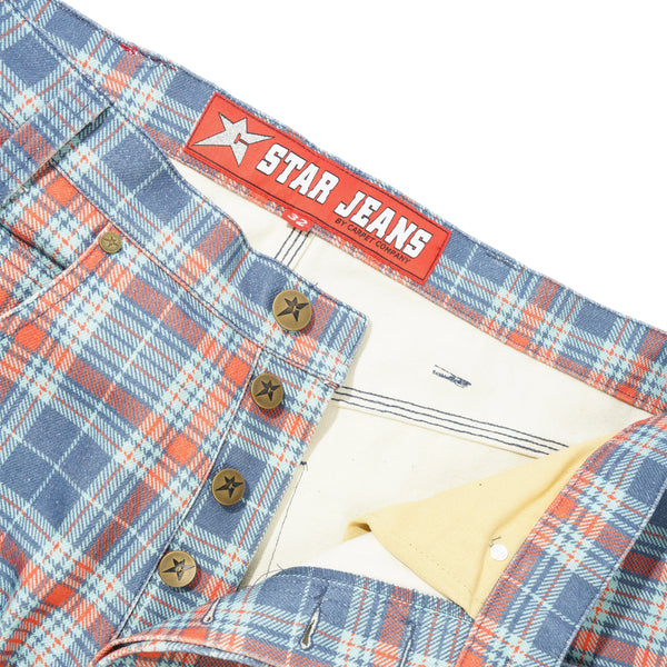 Carpet Company C-Star Plaid Denim Pants, Baby Blue