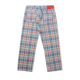 C-Star Plaid Denim Pants, Baby Blue