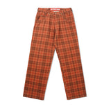 C-Star Plaid Denim Pants, Brown