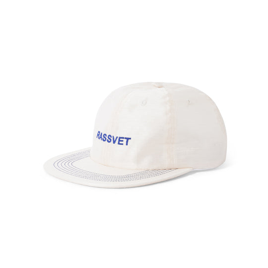 Logo 6-Panel Woven Hat, Cream