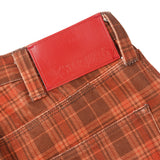 C-Star Plaid Denim Pants, Brown