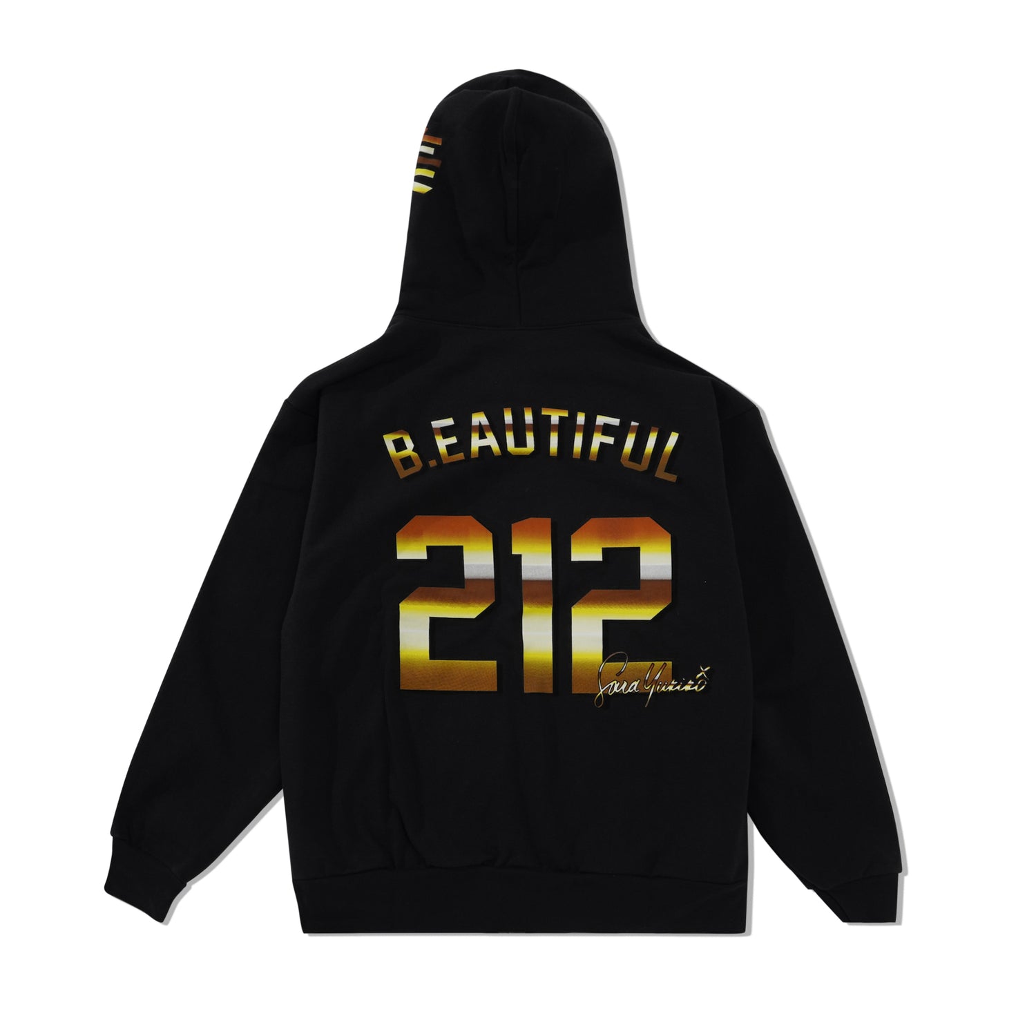 b.Eautiful x Sara Yukiko Mon Wavy NY Zip-Thru Pullover Hood, Navy