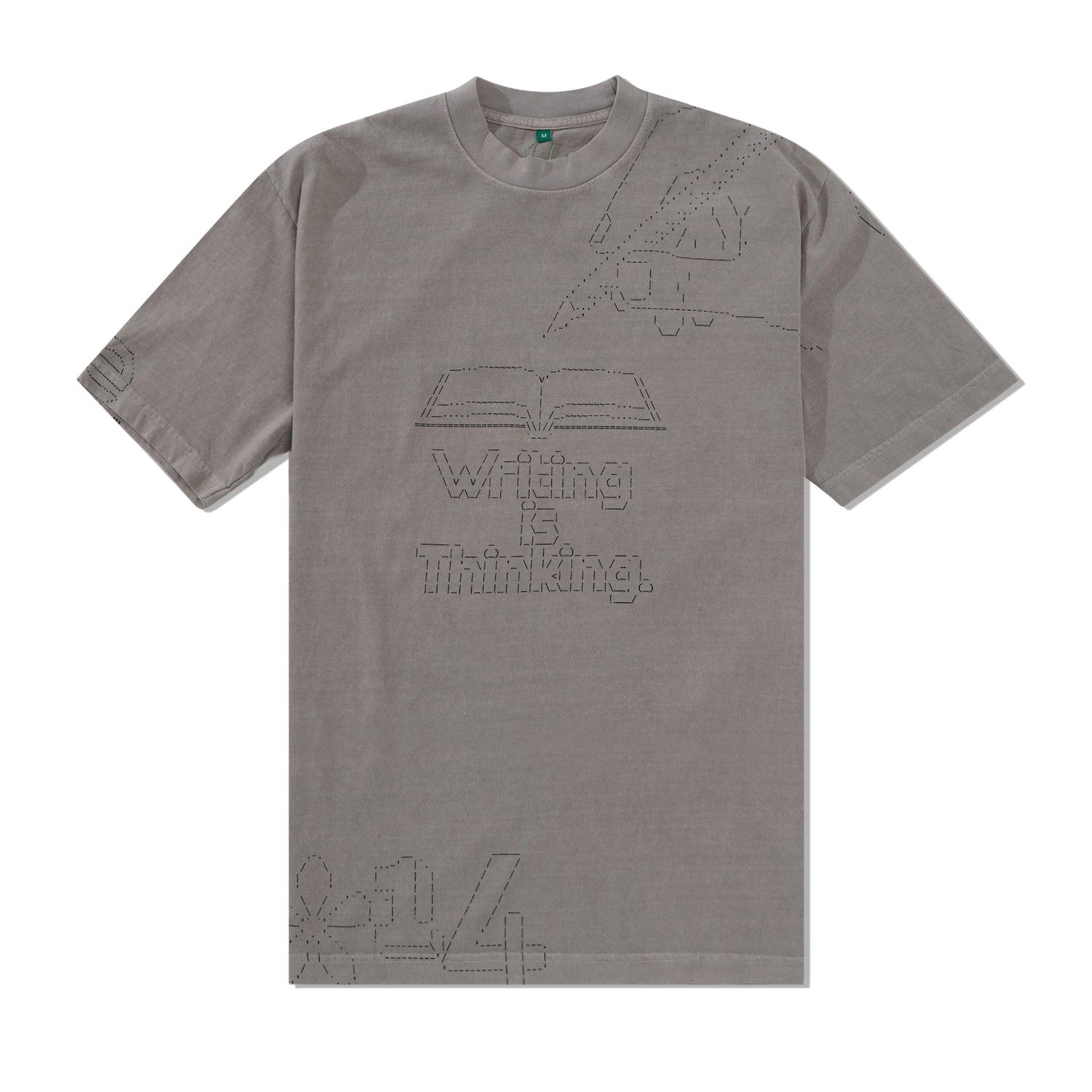 Writing Tee, Dark Silver