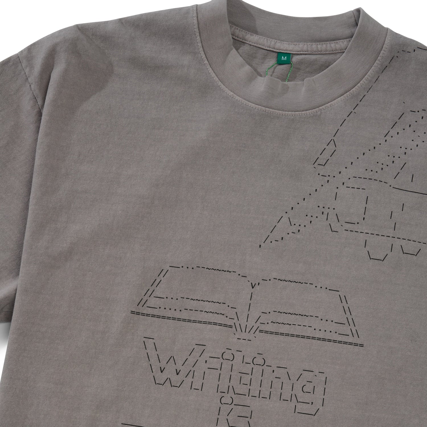 Writing Tee, Dark Silver