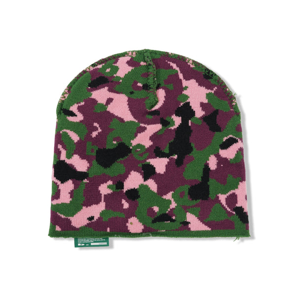 b.Eautiful b.e Camo Beanie, Purple / Green