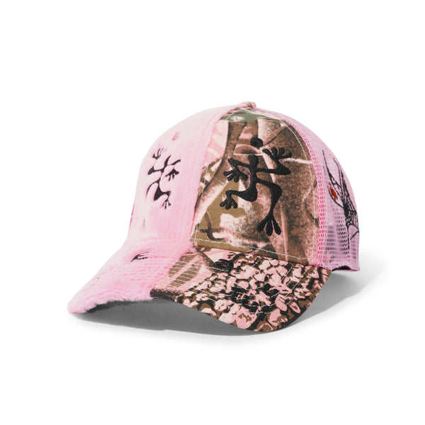 b.Eautiful Biyu Trucker Hat, Pink Plush / Pink Camo