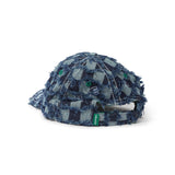 Vapor 6 Panel Hat, Navy Checker Denim