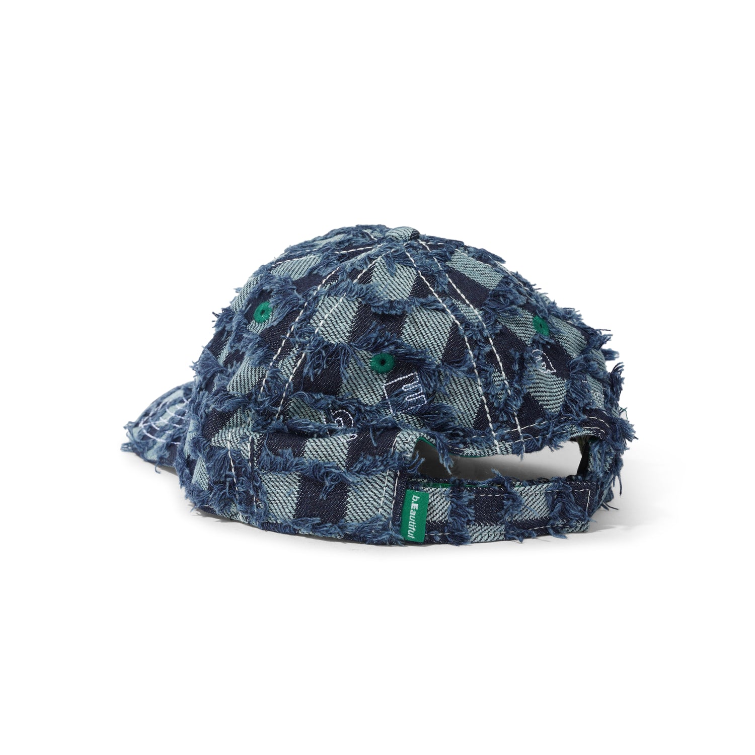 Vapor 6 Panel Hat, Navy Checker Denim