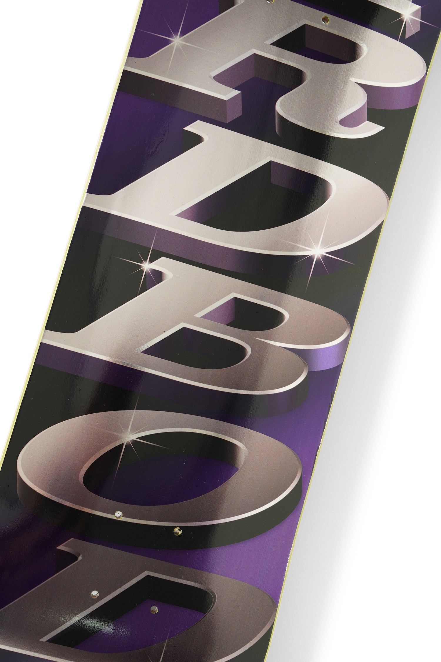 Stacked logo Deck, Purple Foil