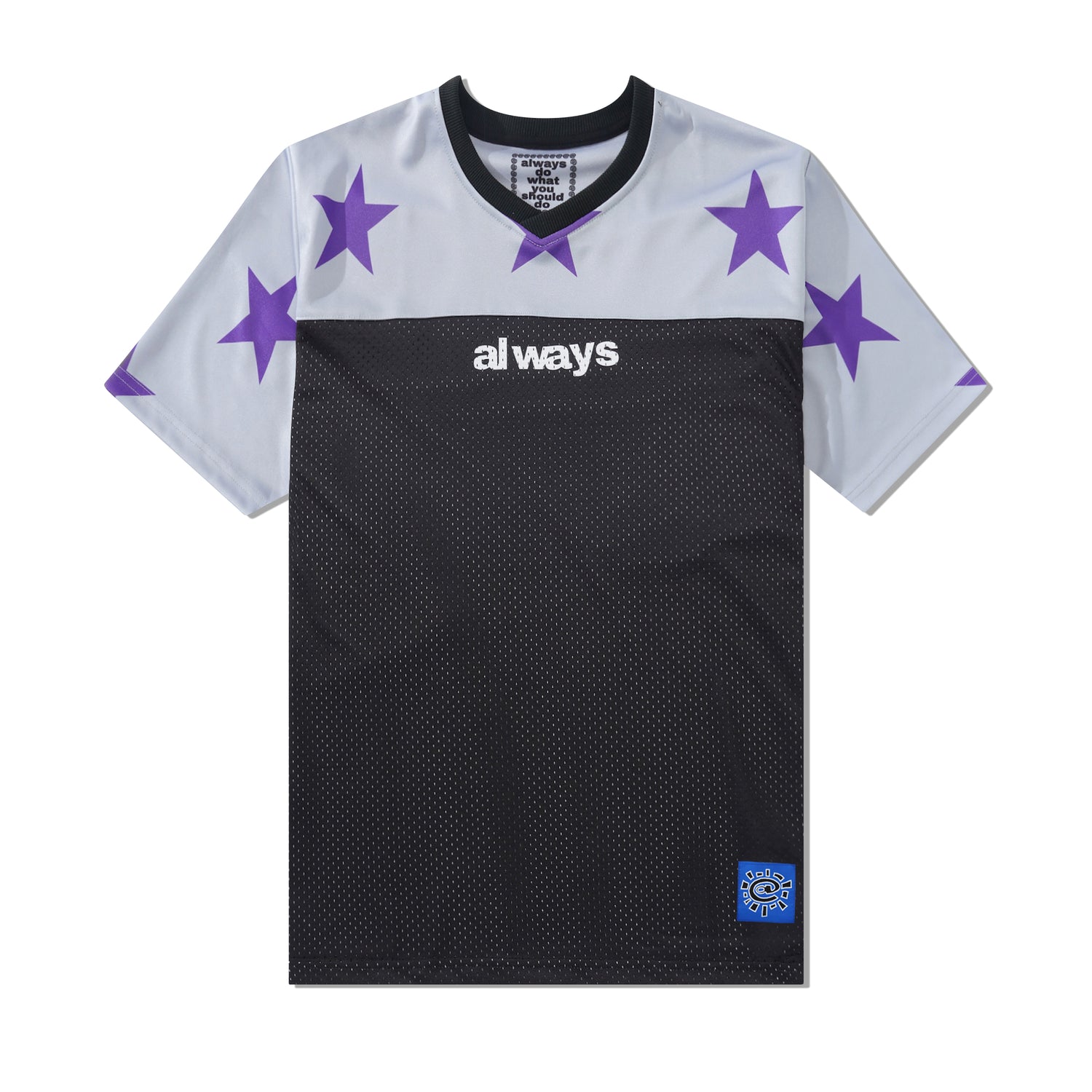 Micro Mesh Star Football Jersey, Grey / Purple