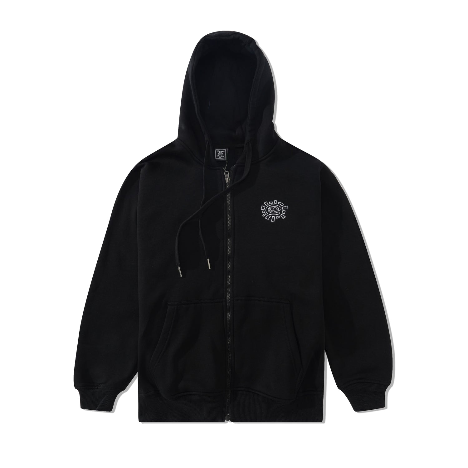 Relaxed Zip Hood, Black