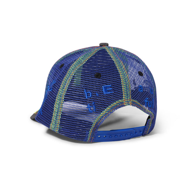 b.Eautiful Soto Trucker Hat, Black Camo / Blue