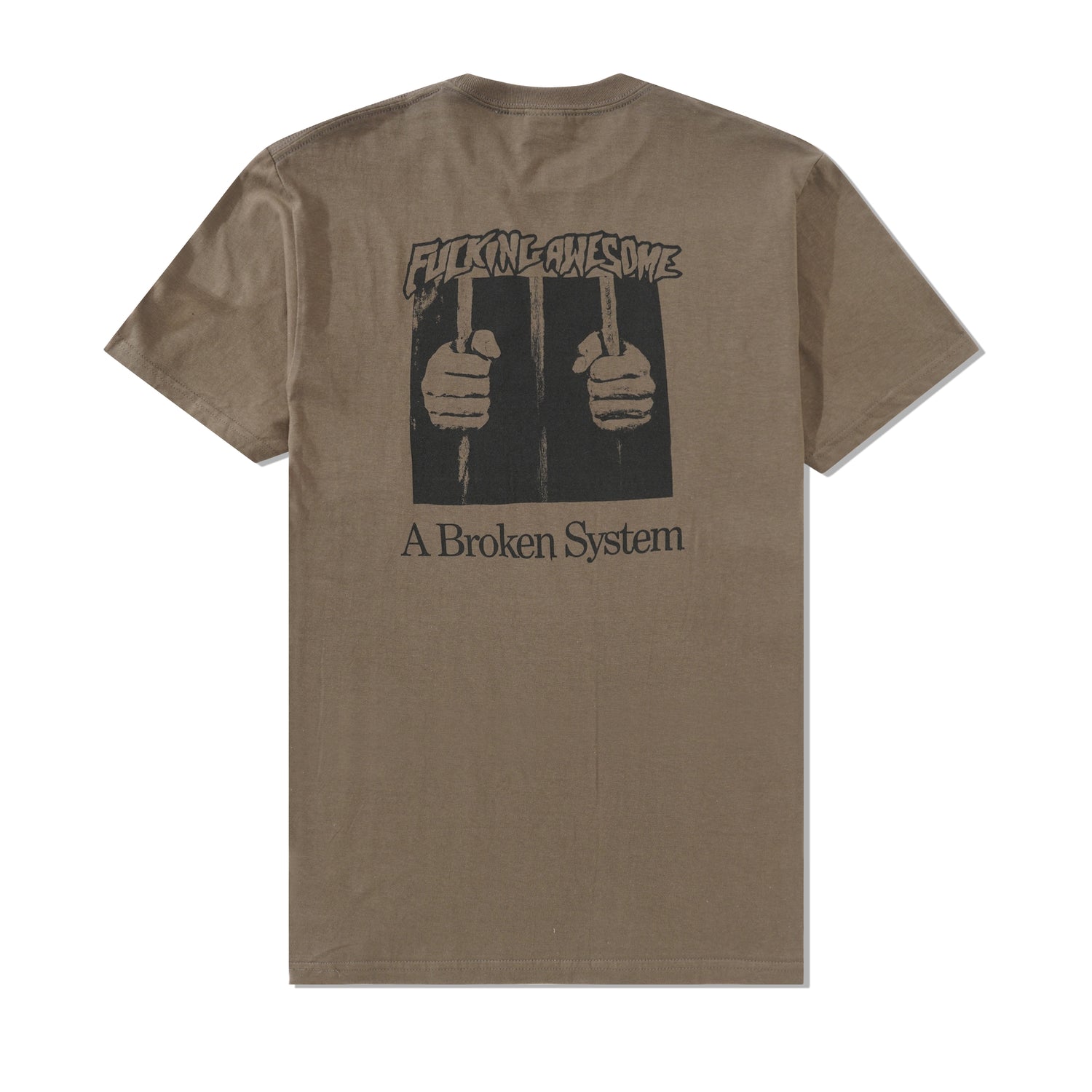 A Broken System Tee, Olive